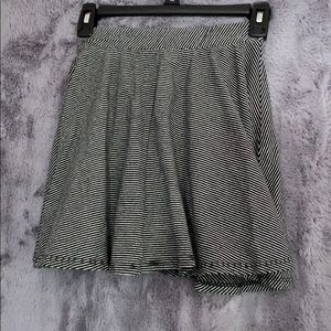 Black and white striped skirt